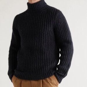 Officine Générale - Ribbed Alpaca Blend Rollneck Sweater